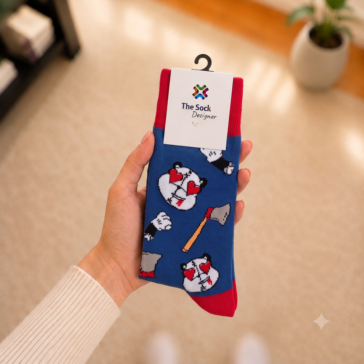 Blue Panda Socks
