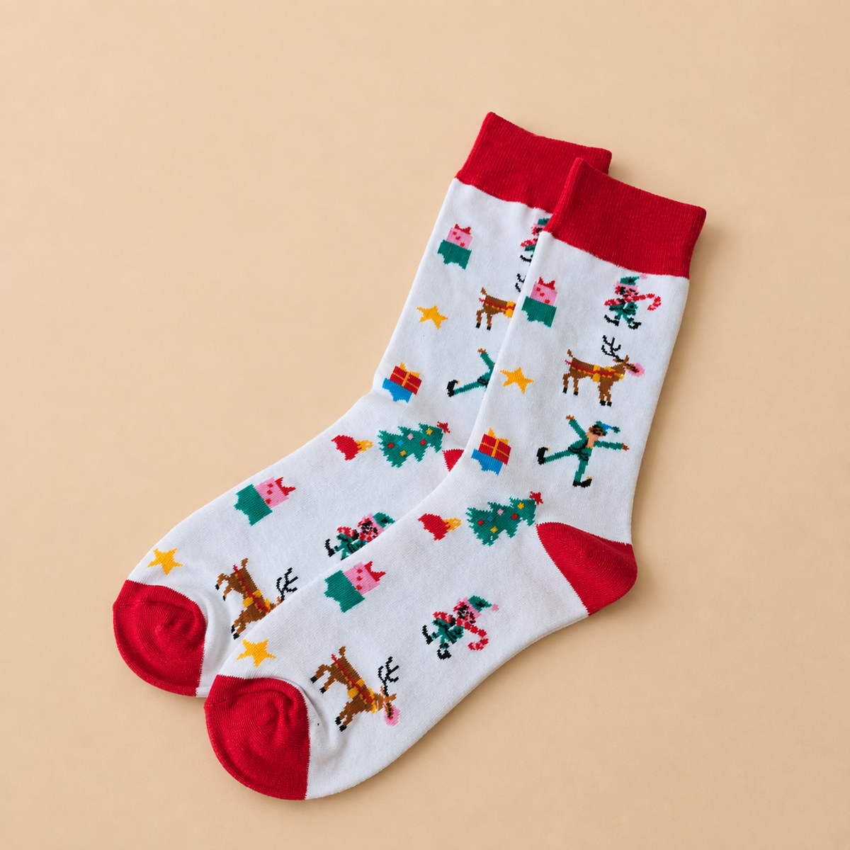 Christmas White Socks