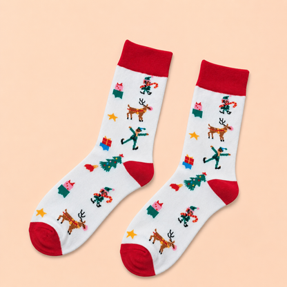 Christmas White Socks