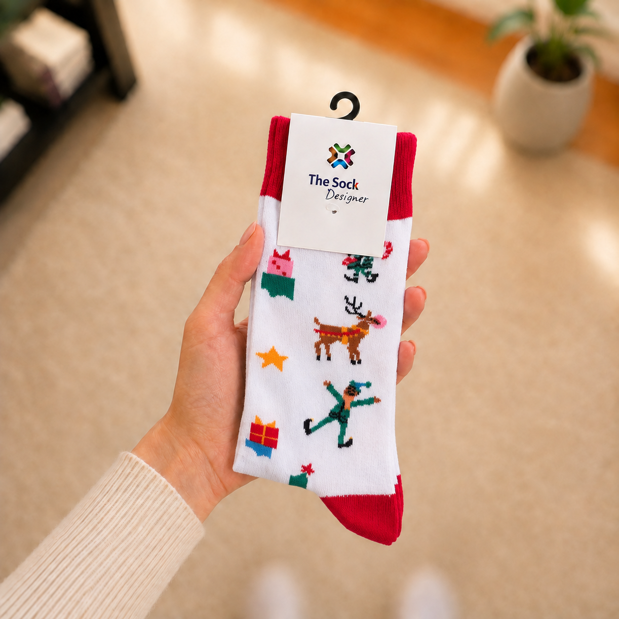 Christmas White Socks