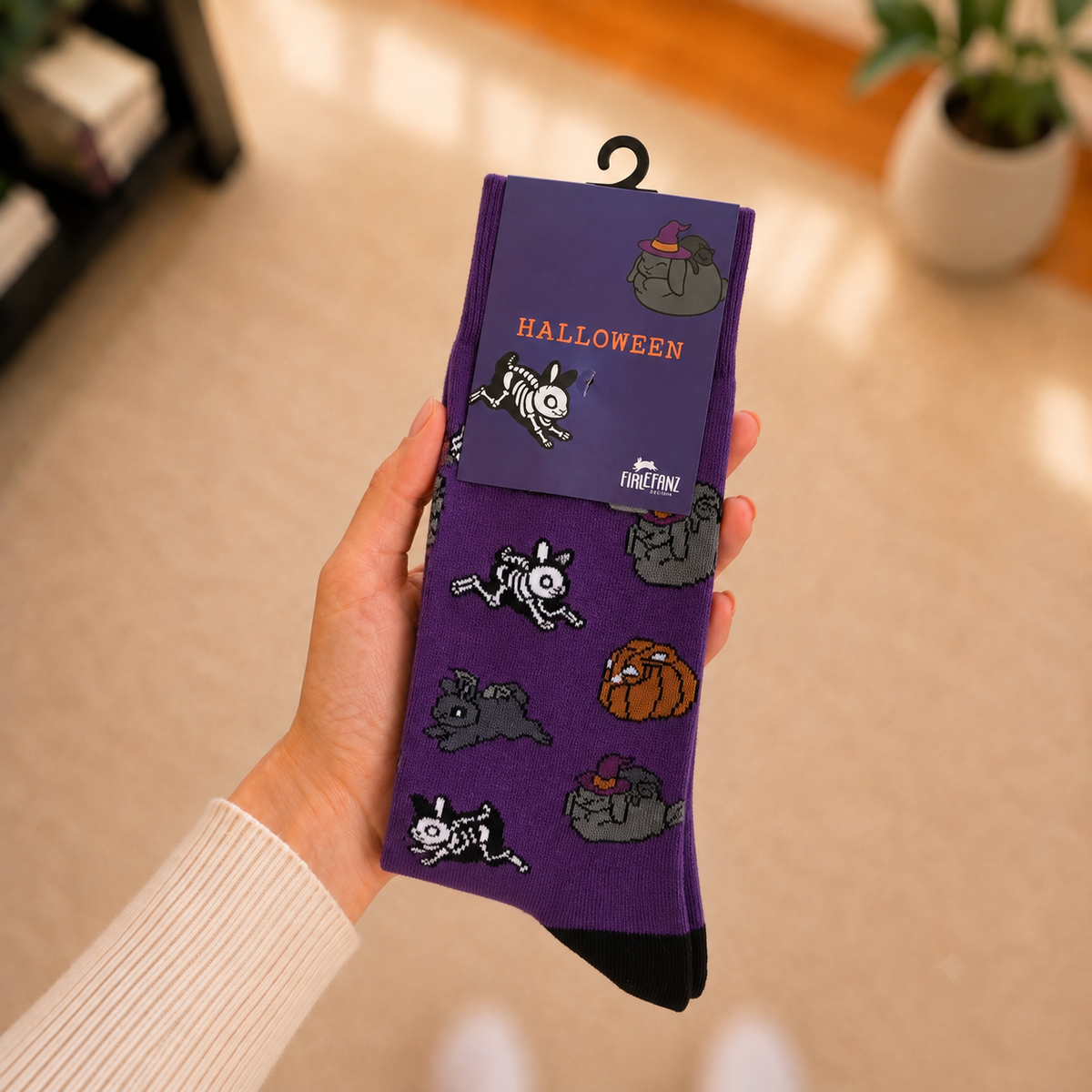 Purple Rabbit Socks
