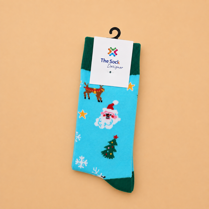 Christmas Blue Socks