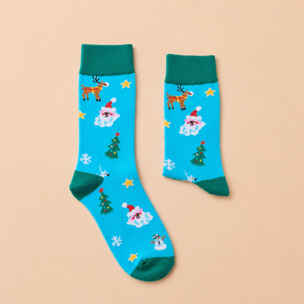 Christmas Blue Socks
