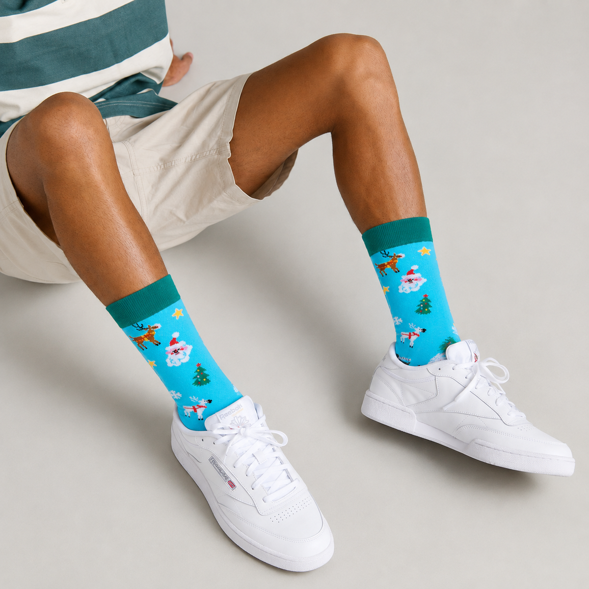 Christmas Blue Socks