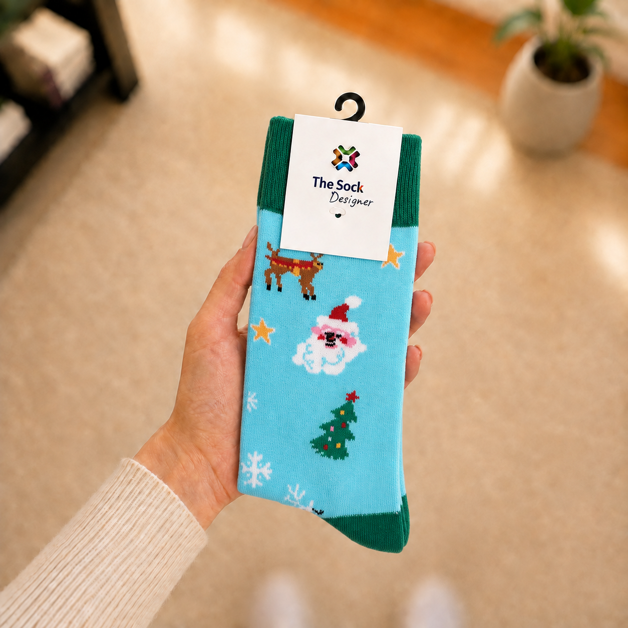 Christmas Blue Socks