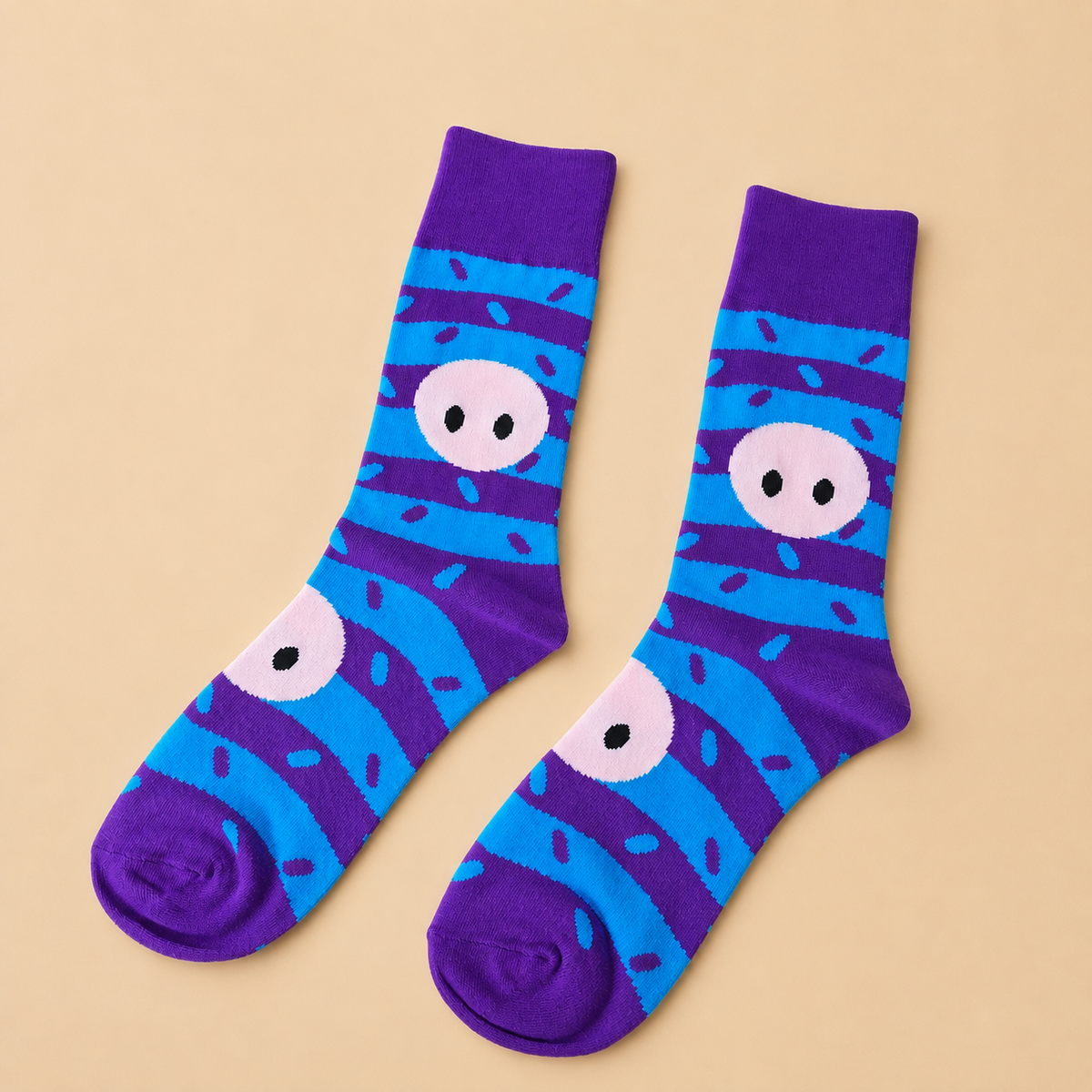 Face Striped Socks