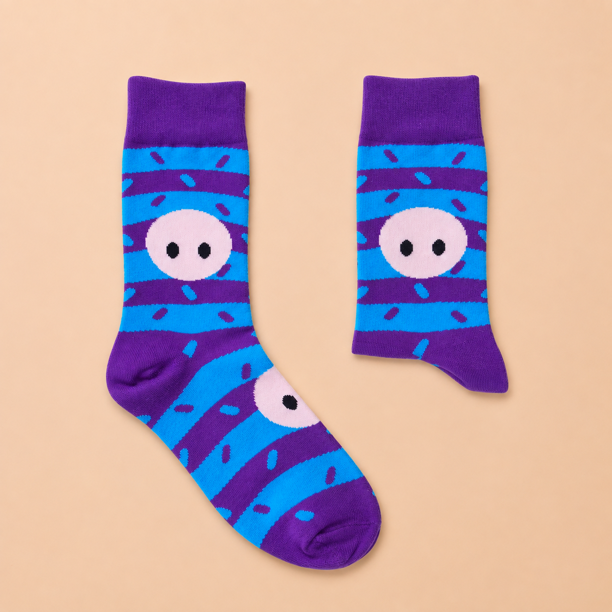 Face Striped Socks