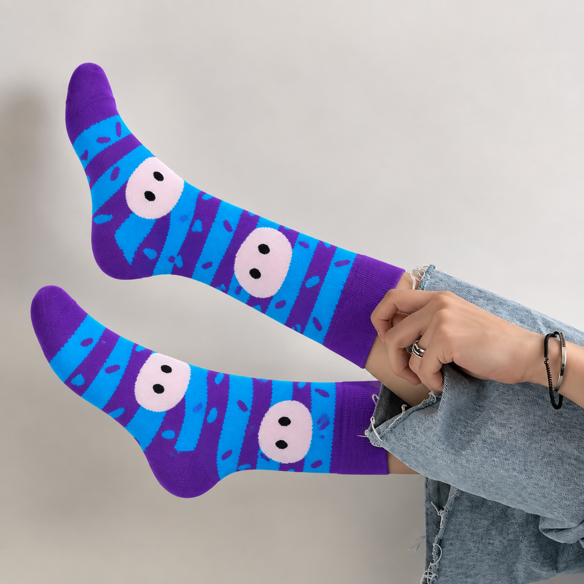 Face Striped Socks
