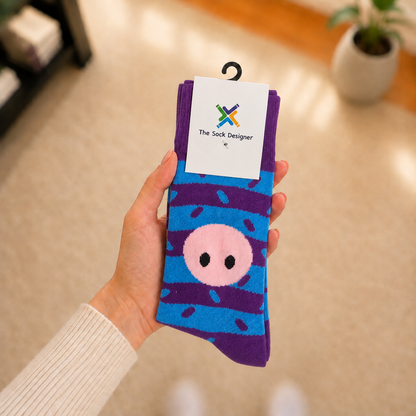 Face Striped Socks
