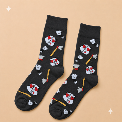 Grey Panda Socks