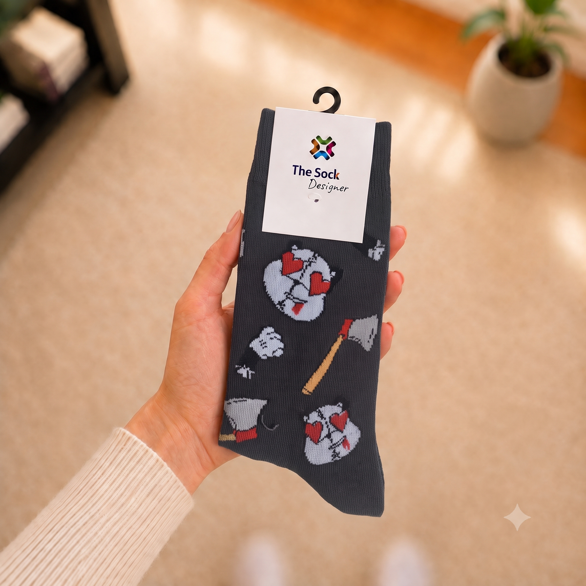 Grey Panda Socks