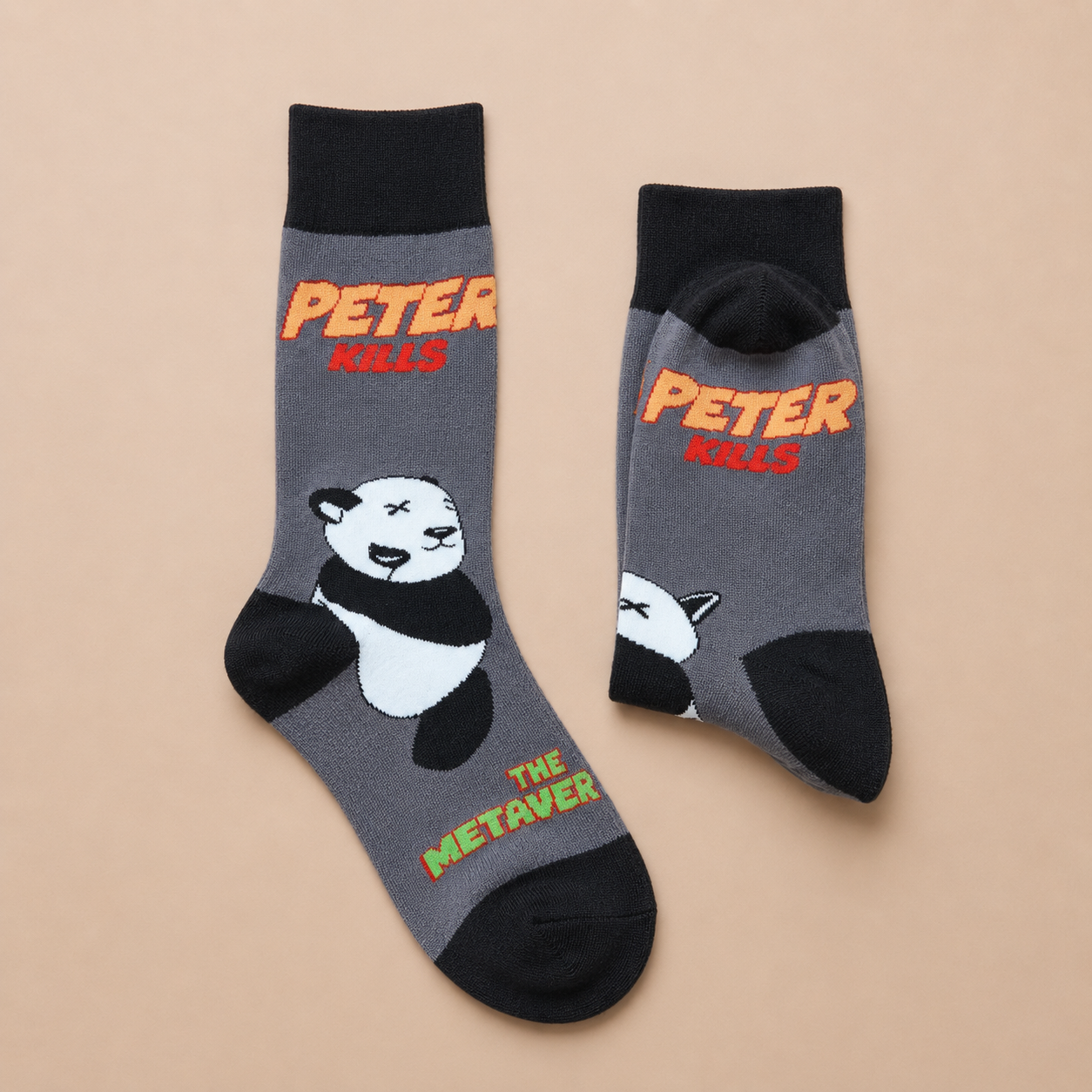 Grey Panda Metaverse Socks