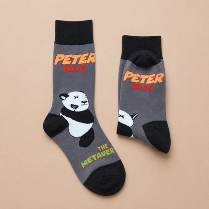 Grey Panda Metaverse Socks