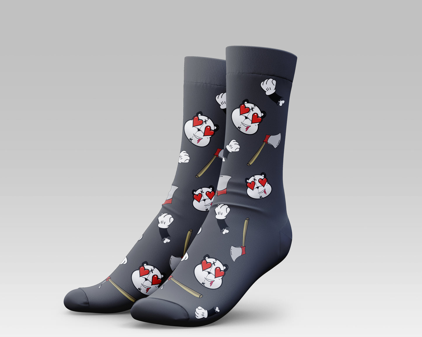 Grey Panda Socks