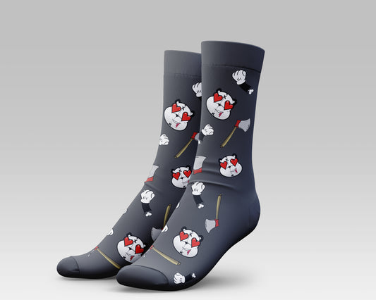 Grey Panda Socks
