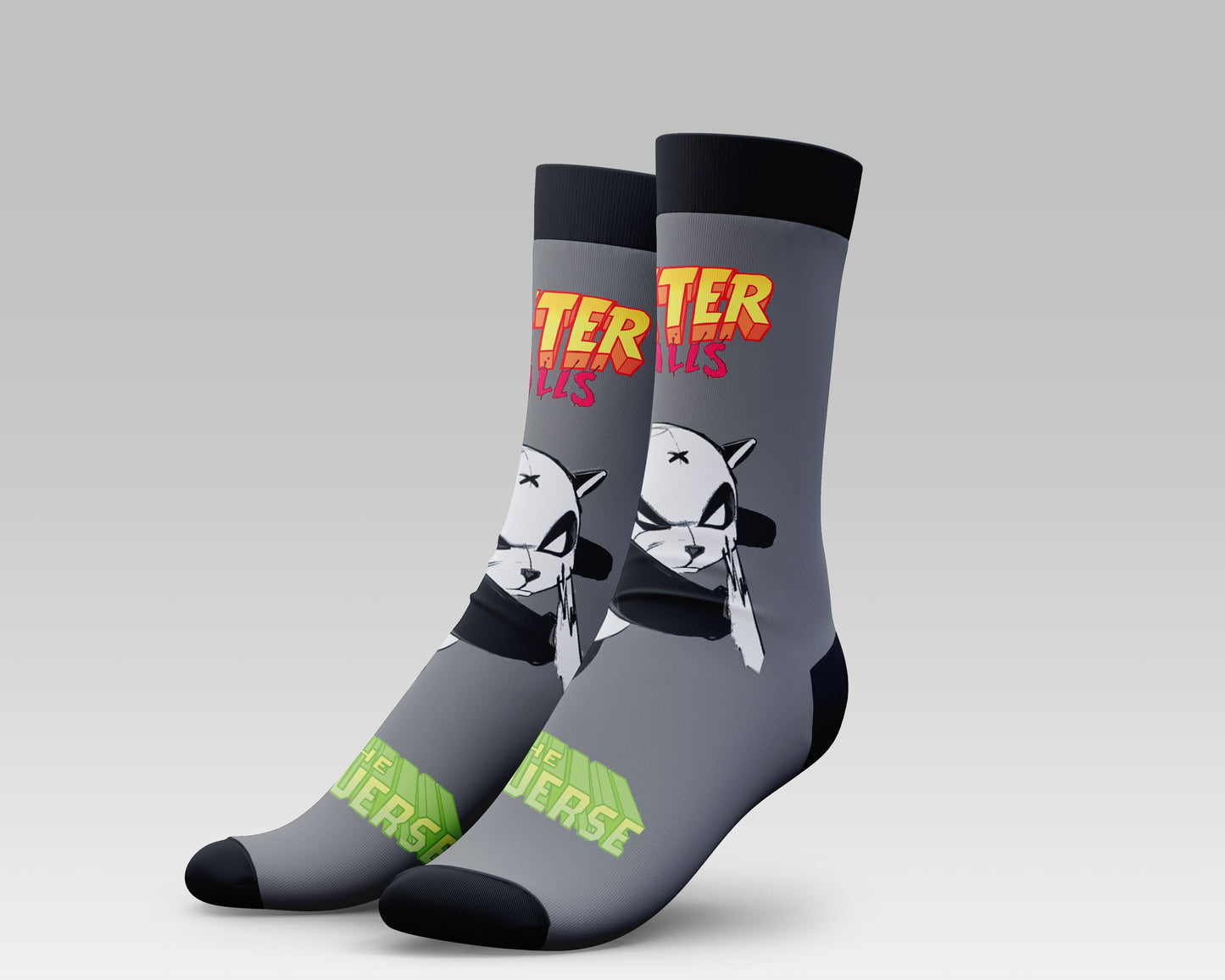 Grey Panda Metaverse Socks