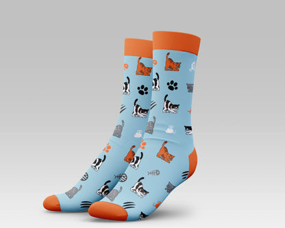 Blue Cat Socks