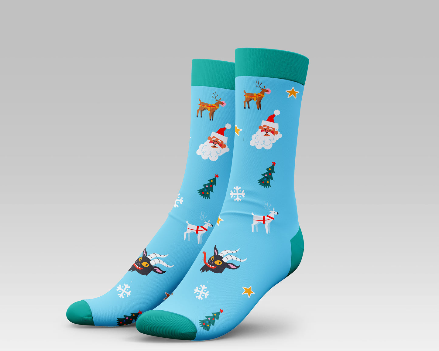 Christmas Blue Socks