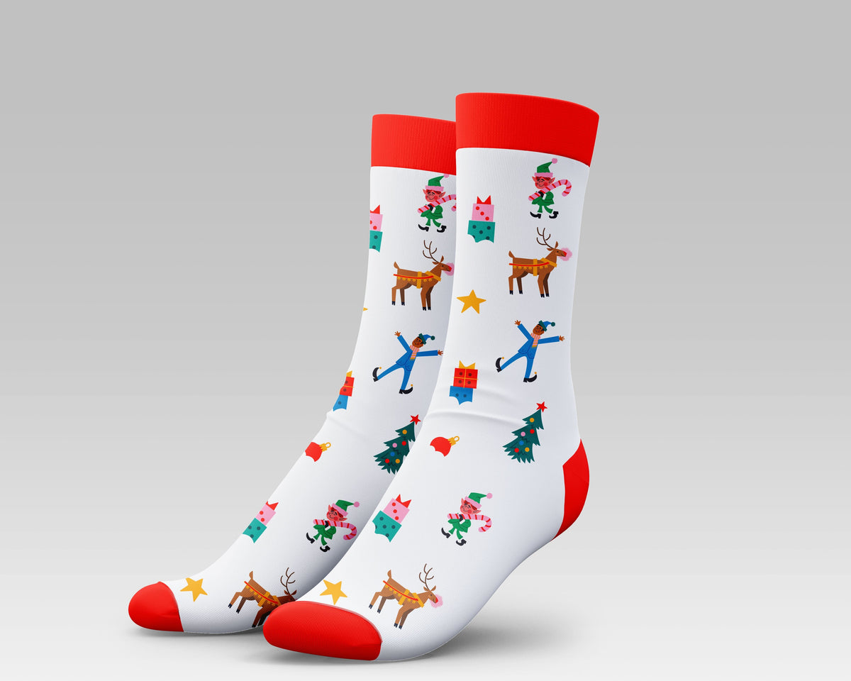 Christmas White Socks