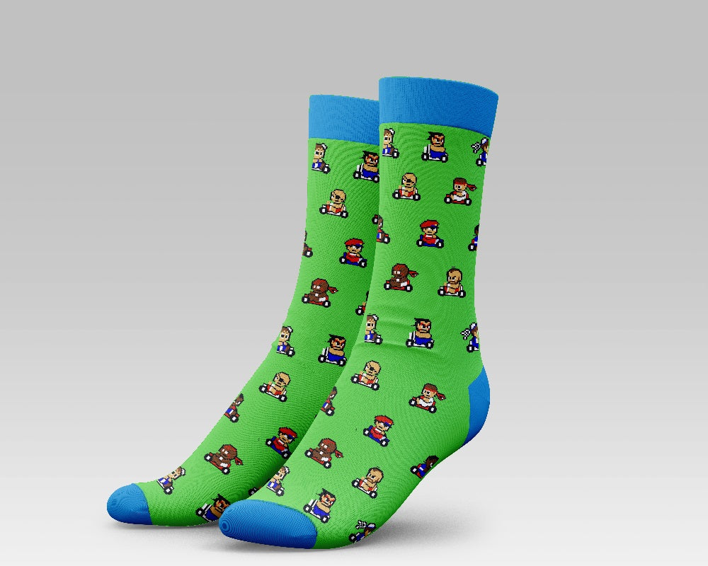 Street Kart Green Socks