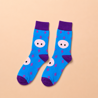 Face Lightning Socks