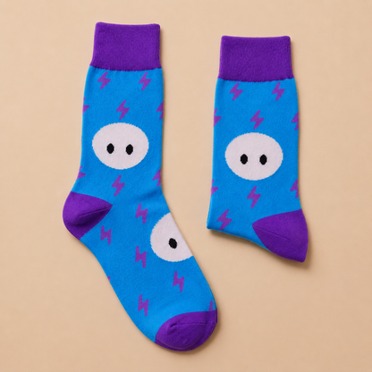 Face Lightning Socks