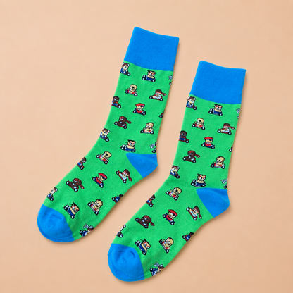 Street Kart Green Socks