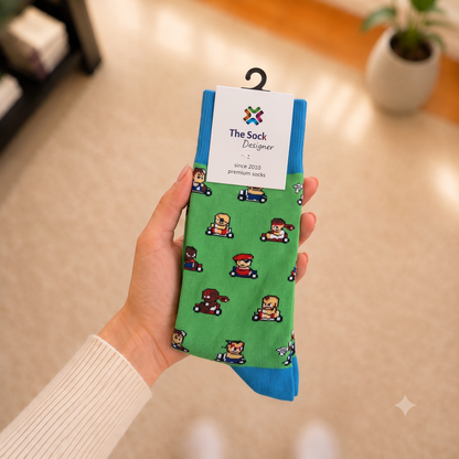 Street Kart Green Socks